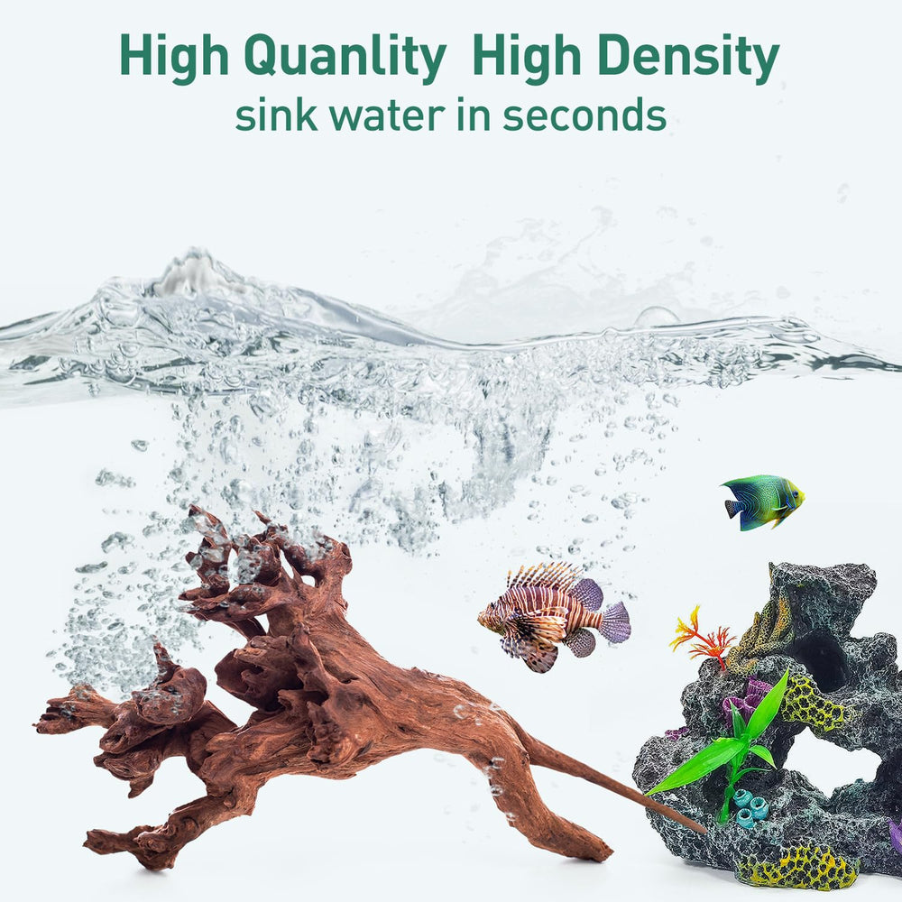 WDEFUN bois flotté naturel - décor polyvalent pour aquarium et terrarium.