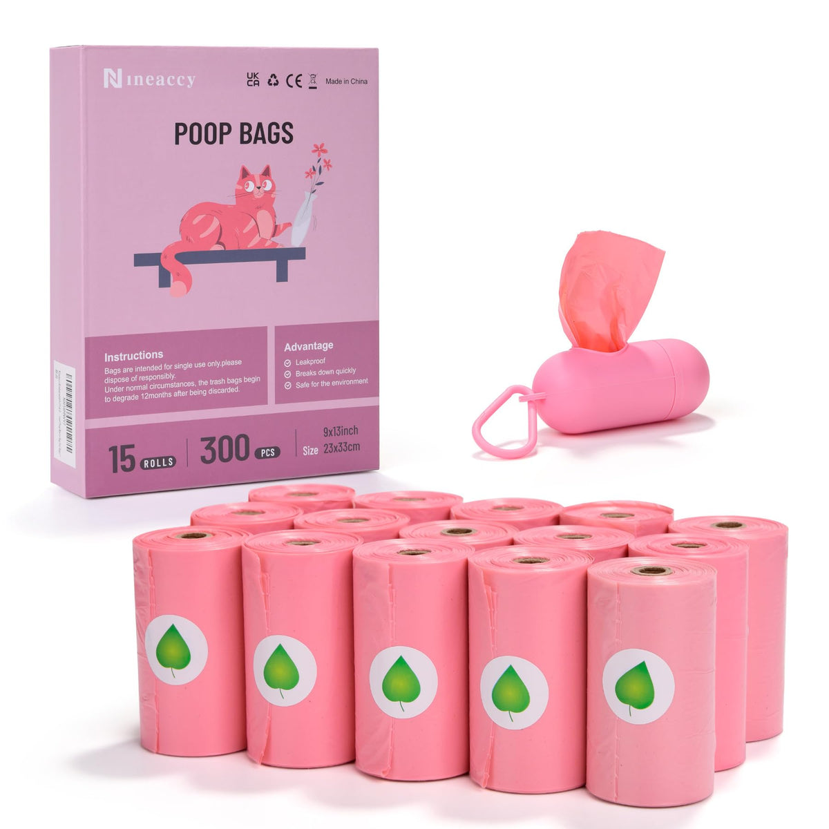 WDFAACK distributeur de sacs poubelle rose lavande, pratique pour sorties rapides avec chien.