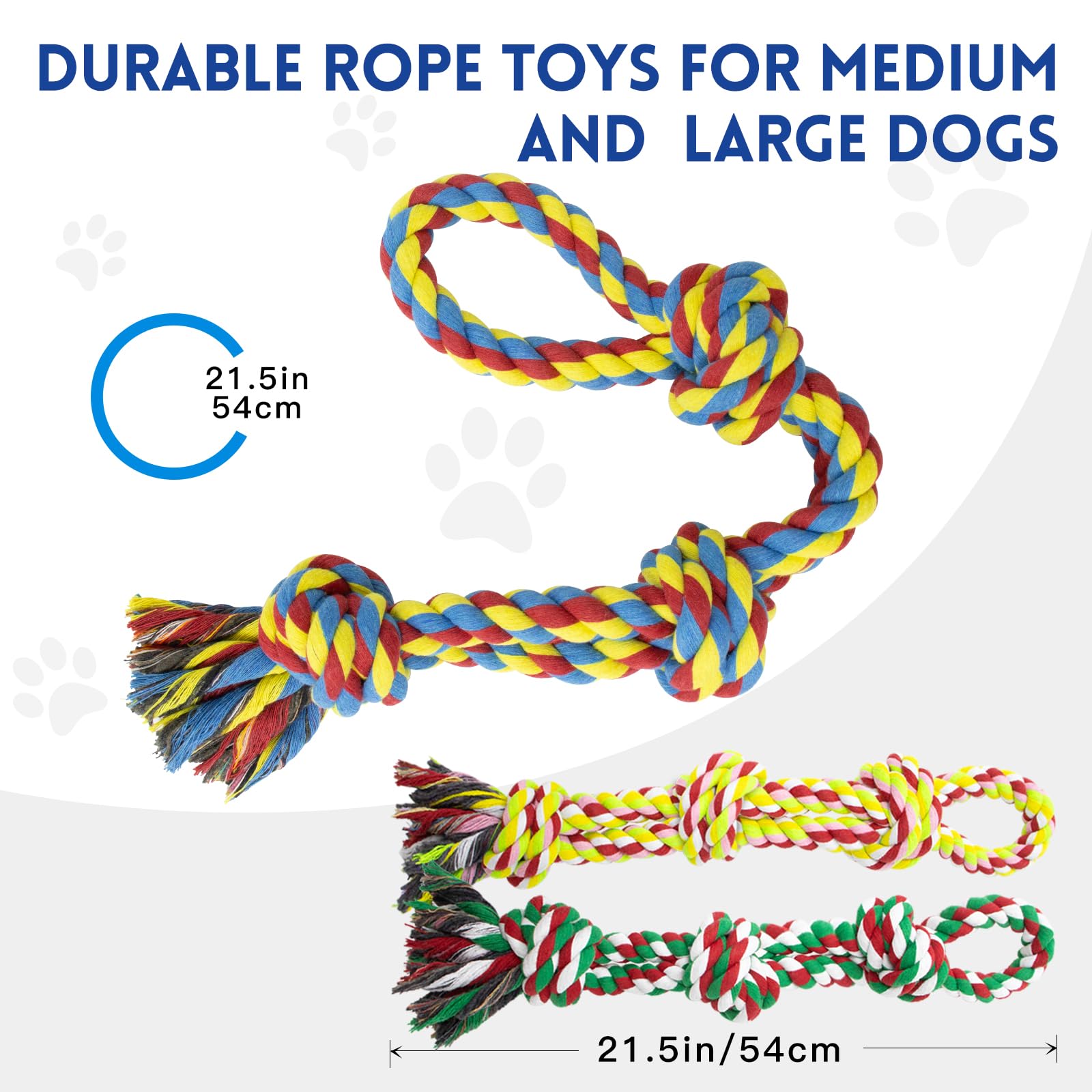 WDZZHOT, jouet corde à 3 noeuds, stimulation et tir à la corde.