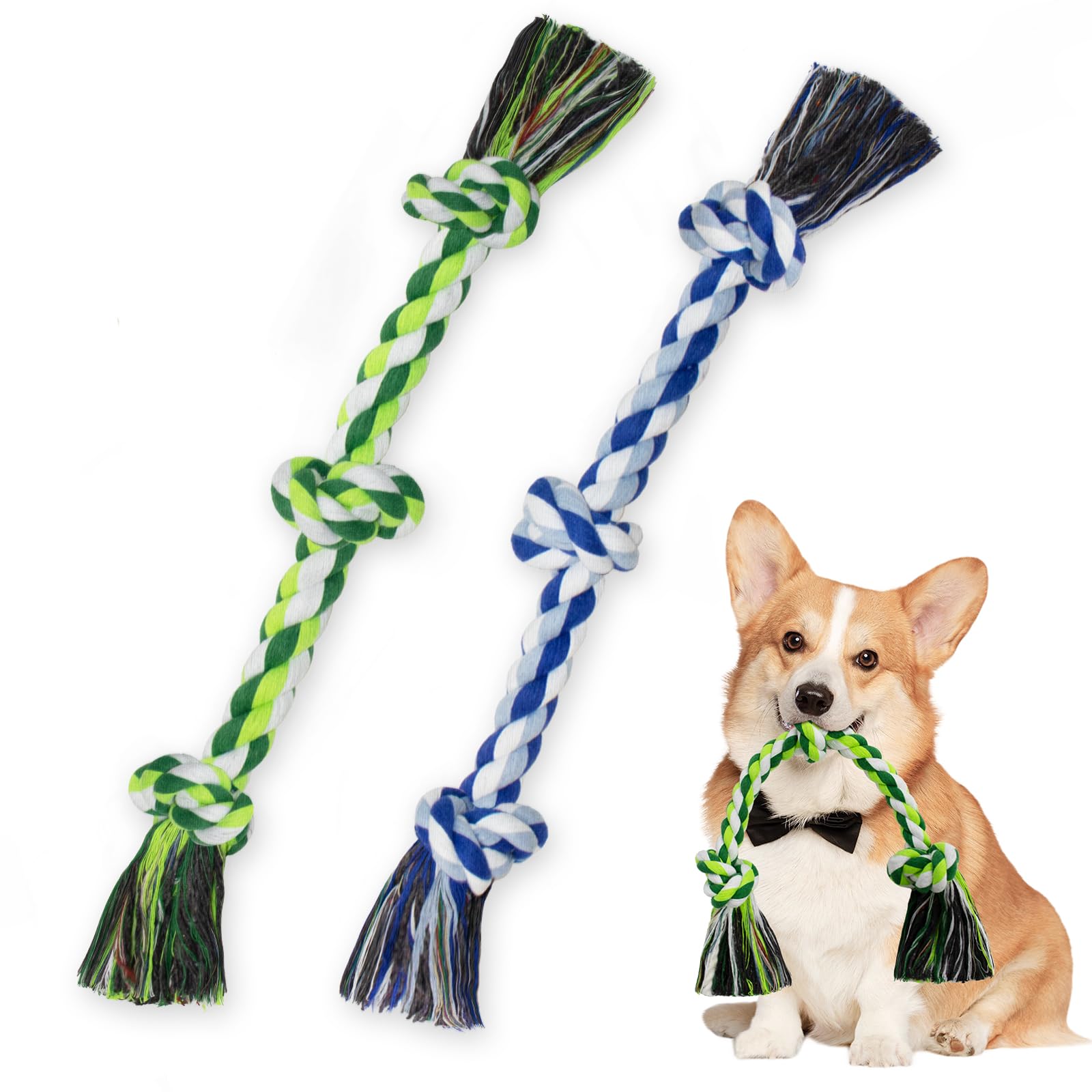 WDZZHOT jouet corde pour chien paquets 2, idéal pour le jeu interactif et la mastication.