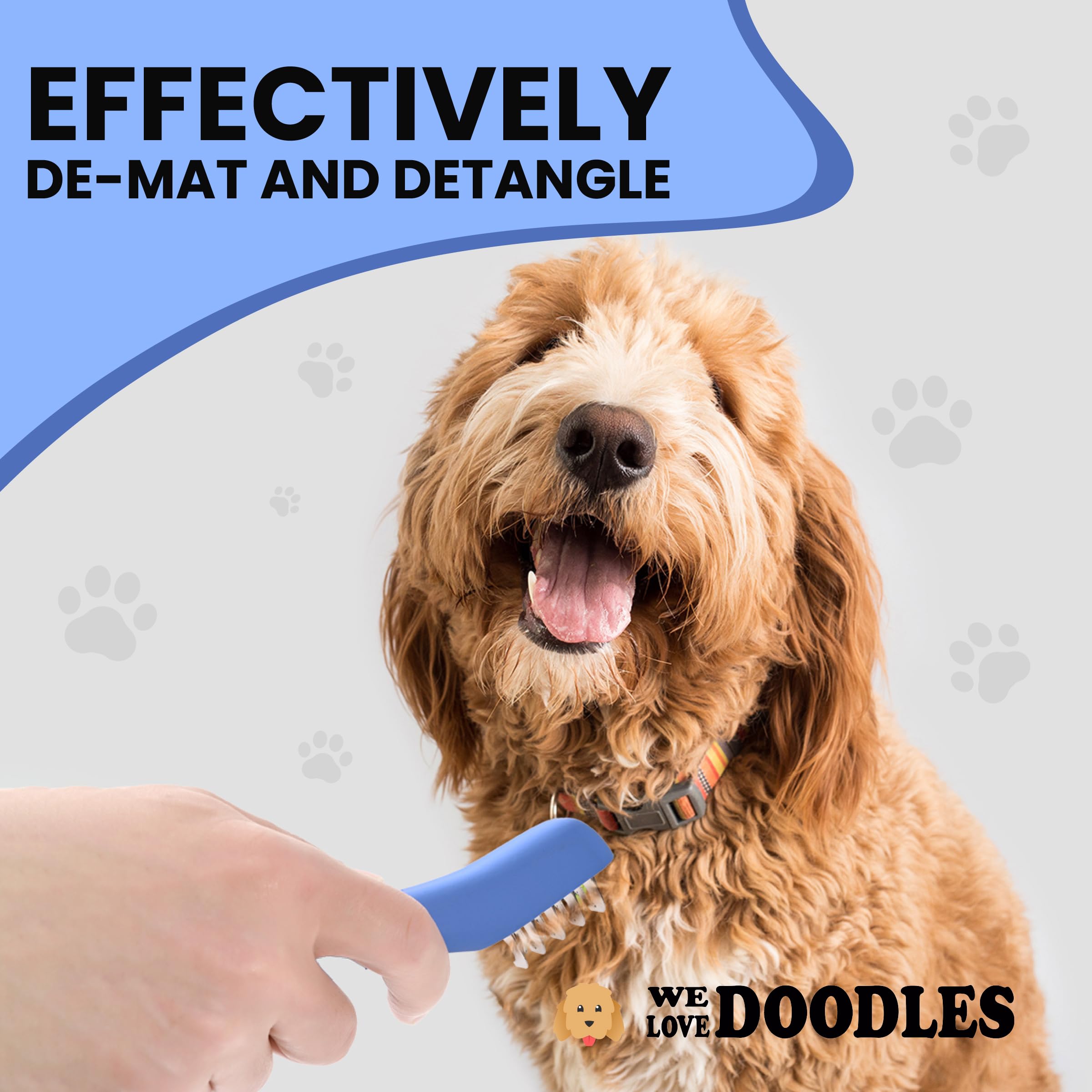 We Love Doodles brosse démêlage poil long chien sans douleur.