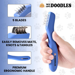 We Love Doodles lames en acier inoxydable pour démêlage en douceur.