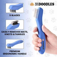We Love Doodles lames en acier inoxydable glissent en douceur sur tous les poils.