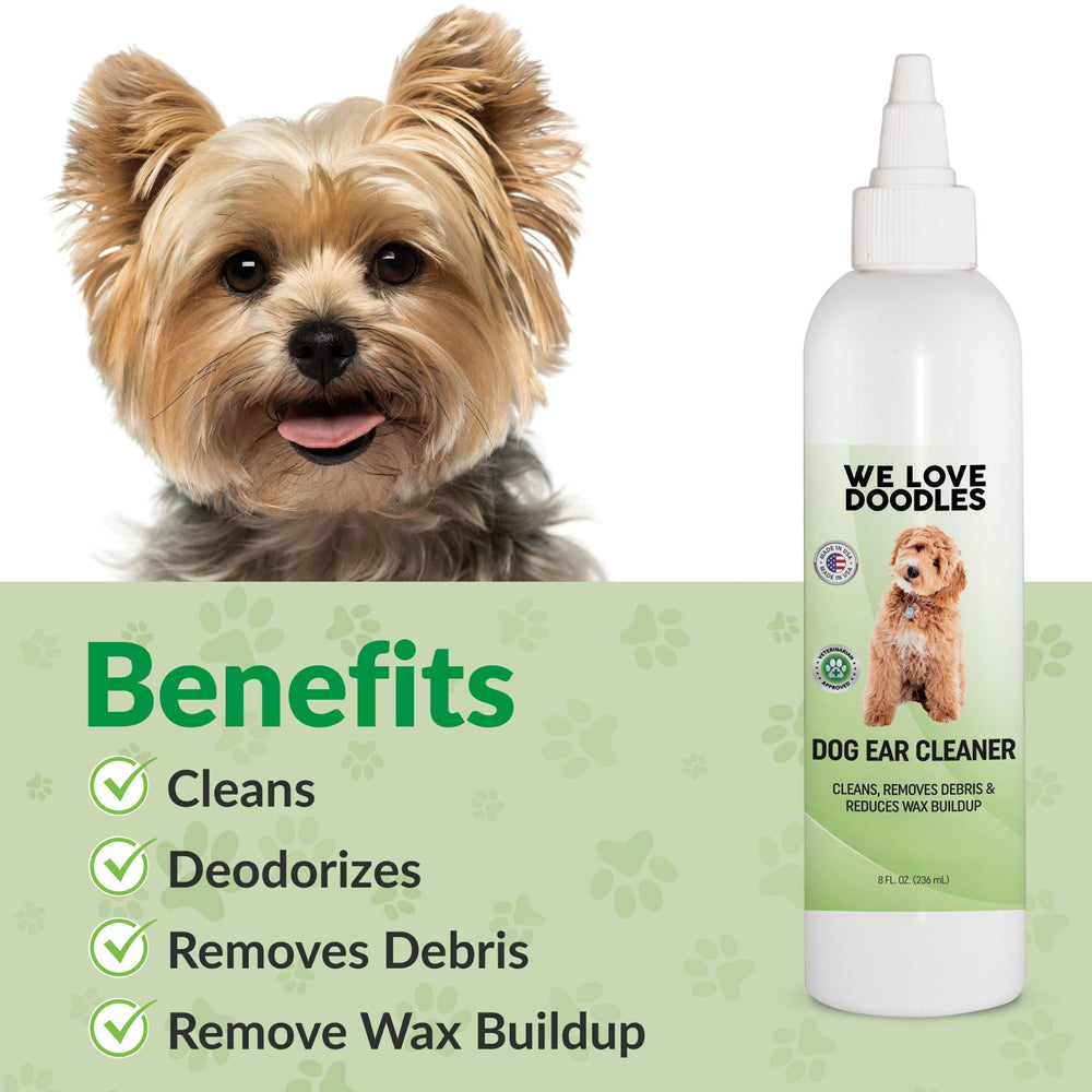 We Love Doodles lavage-oreilles-quotidien-chien, routine simple pour oreilles propres.