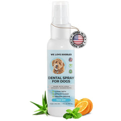 We Love Doodles spray dentaire chien – haleine fraîche grâce à l'application facile