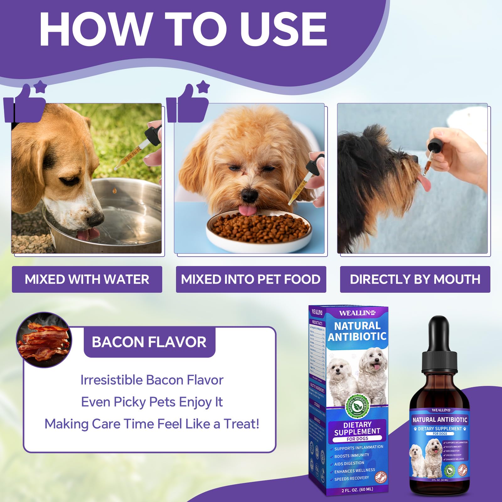 WeAllIn antibiotiques chien – herbes naturelles pour une formulation douce