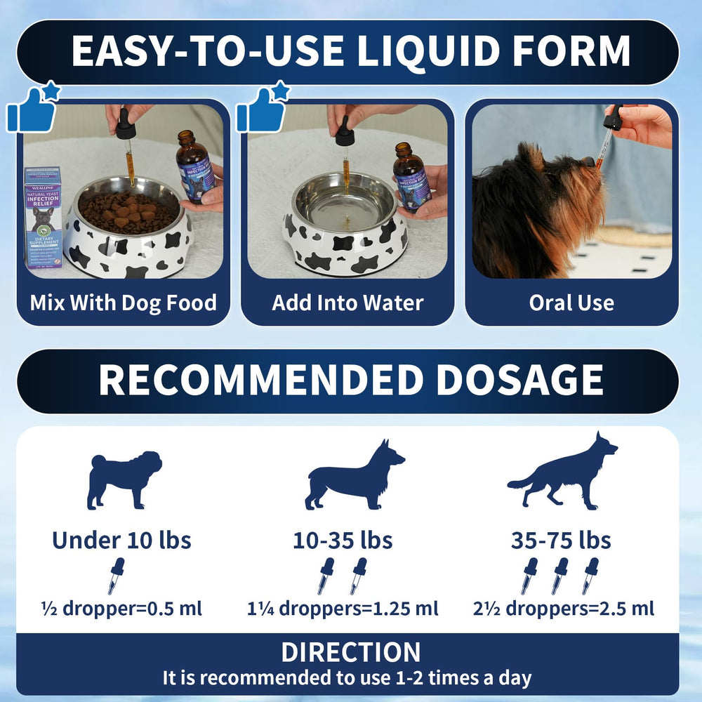 WeAllin Drops Lévre chien liquide facile, absorption rapide dans l’alimentation.