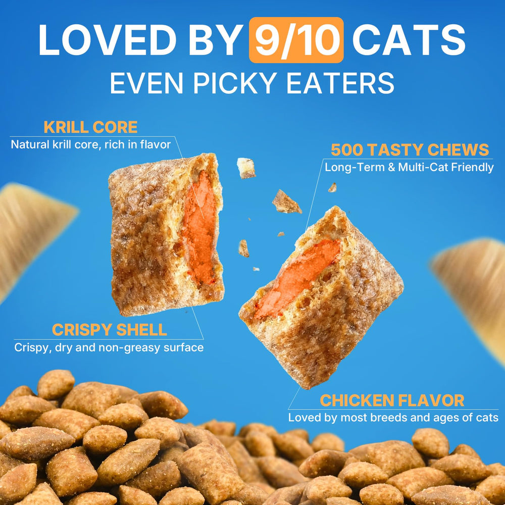 WEALLIN L-Lysine pour chats – coquille croquante, facile à prendre.