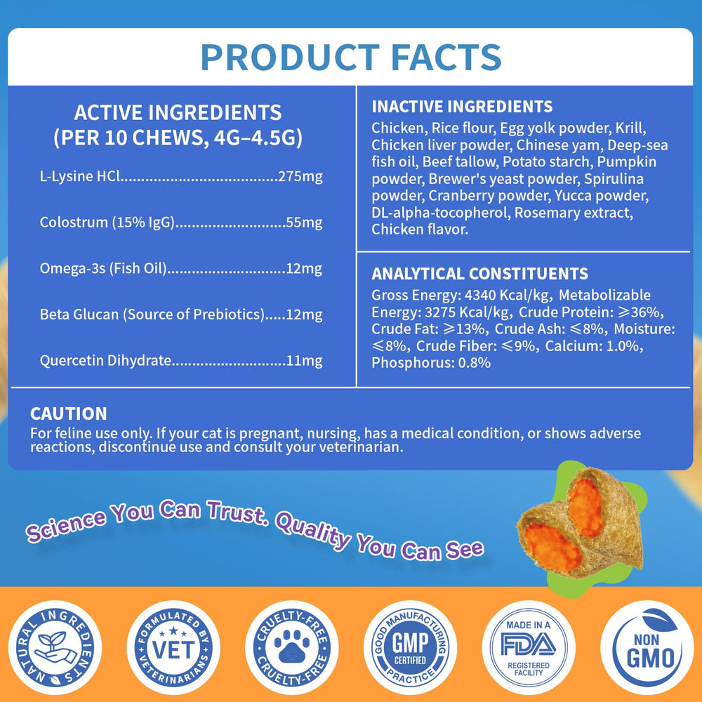 WEALLIN L-Lysine pour chats – utilisation quotidienne simple et récompense rassurante.