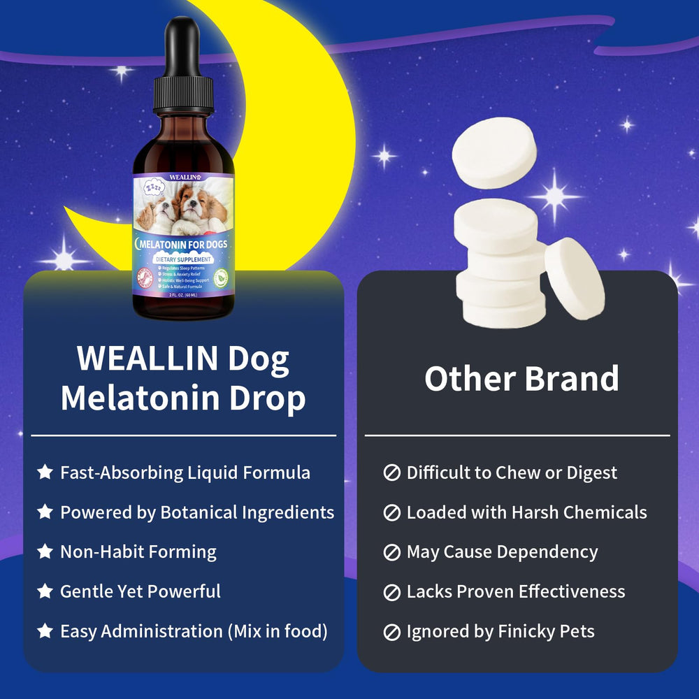 WEALLIN Mélatonine pour chien - ajout facile dans la nourriture