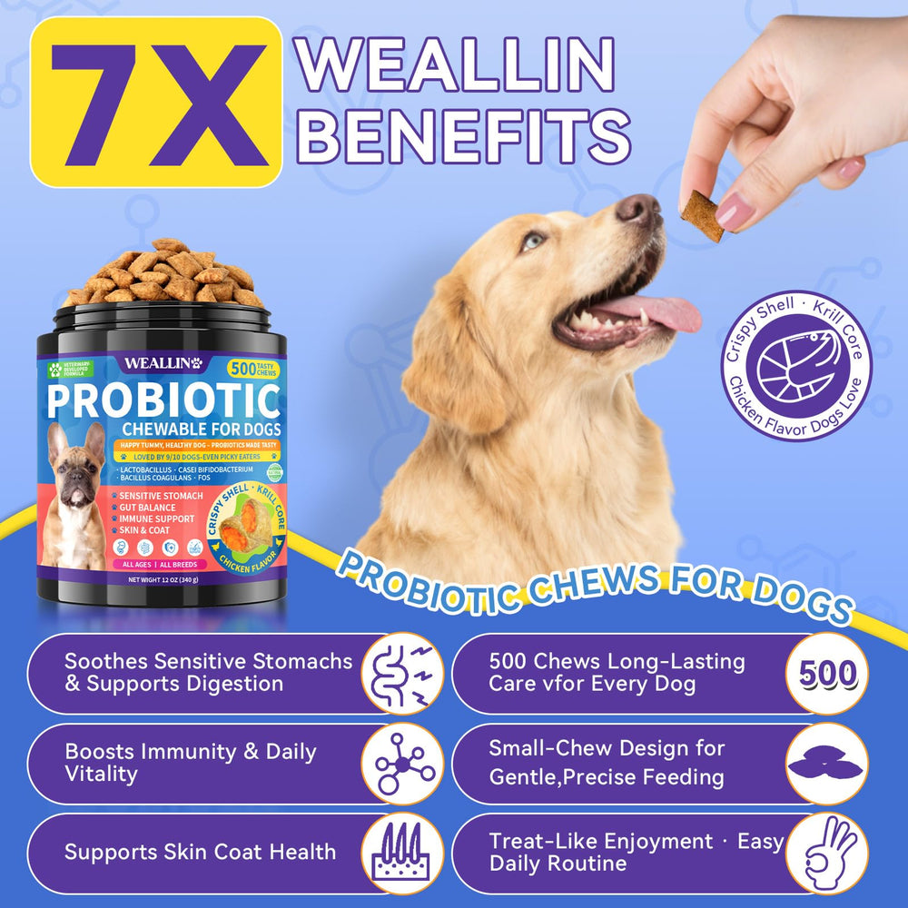 WEALLIN Probiotiques Chien – cœur krill et bénéfice nutritionnel