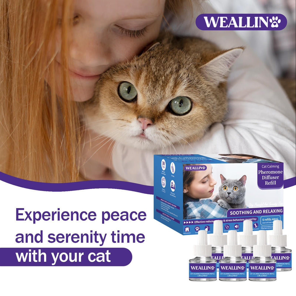 WEALLIN recharge diffuseur chat situations anxieuses: aide a la gestion du stress.
