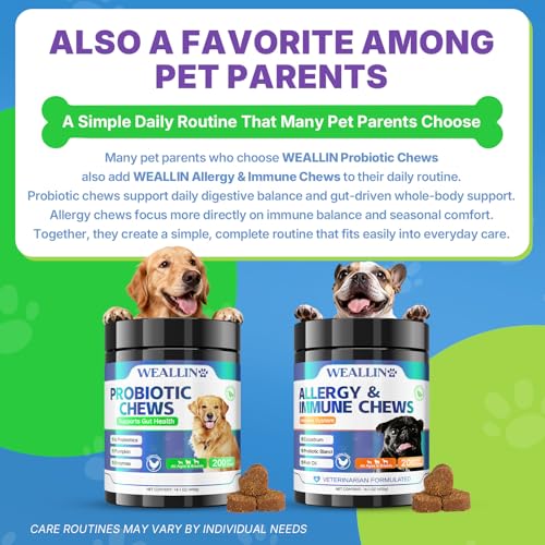 WEALLIN soutien digestion quotidien - routine durable pour chien.