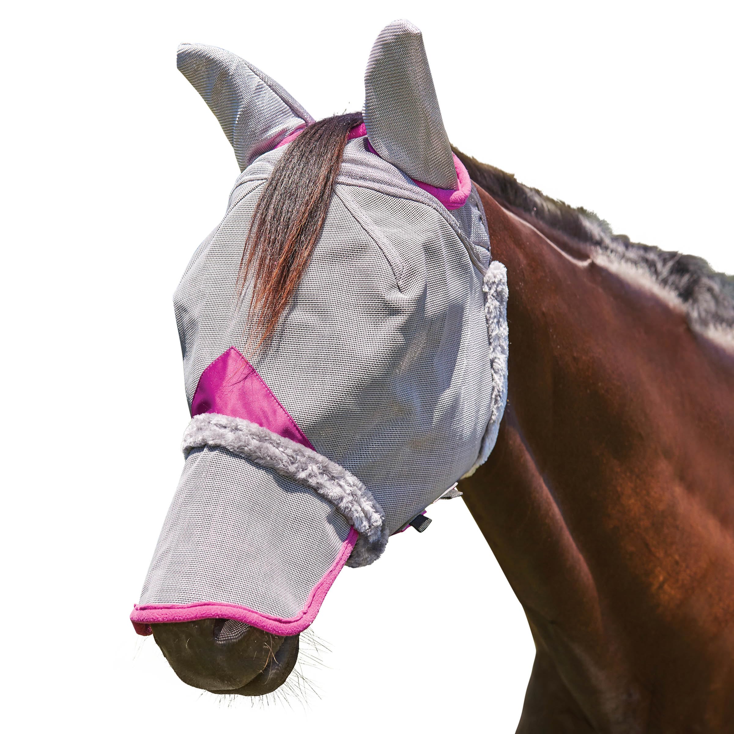 WeatherBeeta ComFiTec Deluxe masque maillage durable – protection des oreilles et du nez pour le poney.