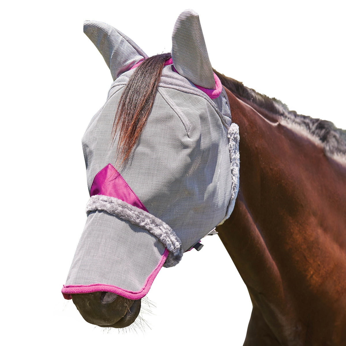 WeatherBeeta ComFiTec Deluxe masque maillage durable – protection des oreilles et du nez pour le poney.