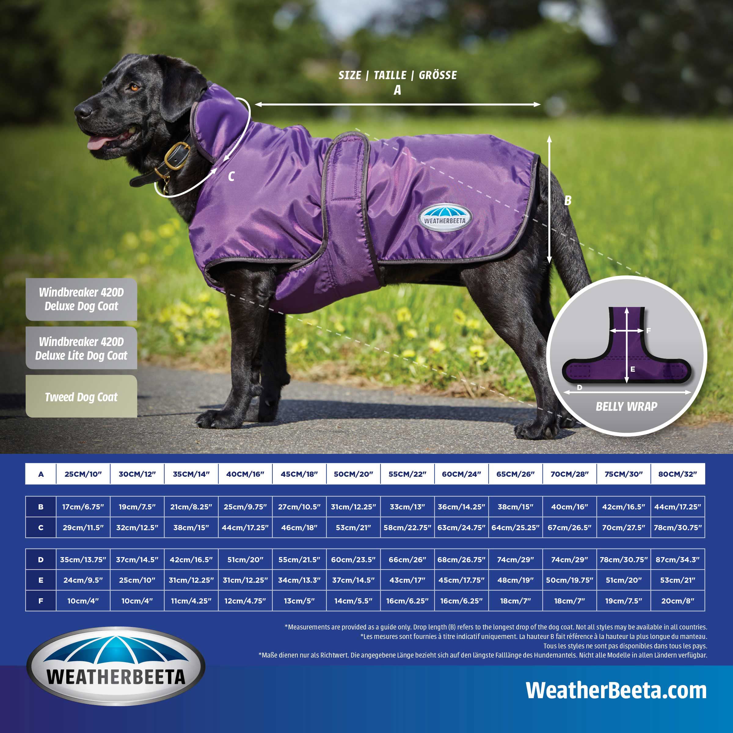WeatherBeeta Windbreaker 420D Deluxe: ouverture pour harnais et promenades plus sûres.