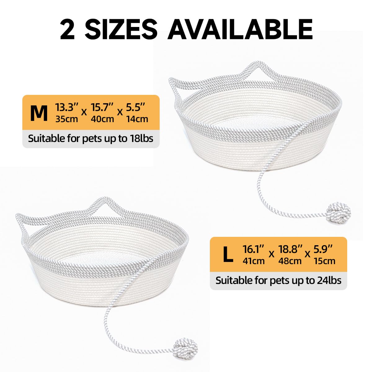 WEAVELYRICS Lit pliable en corde coton, rangement simple et rapide.