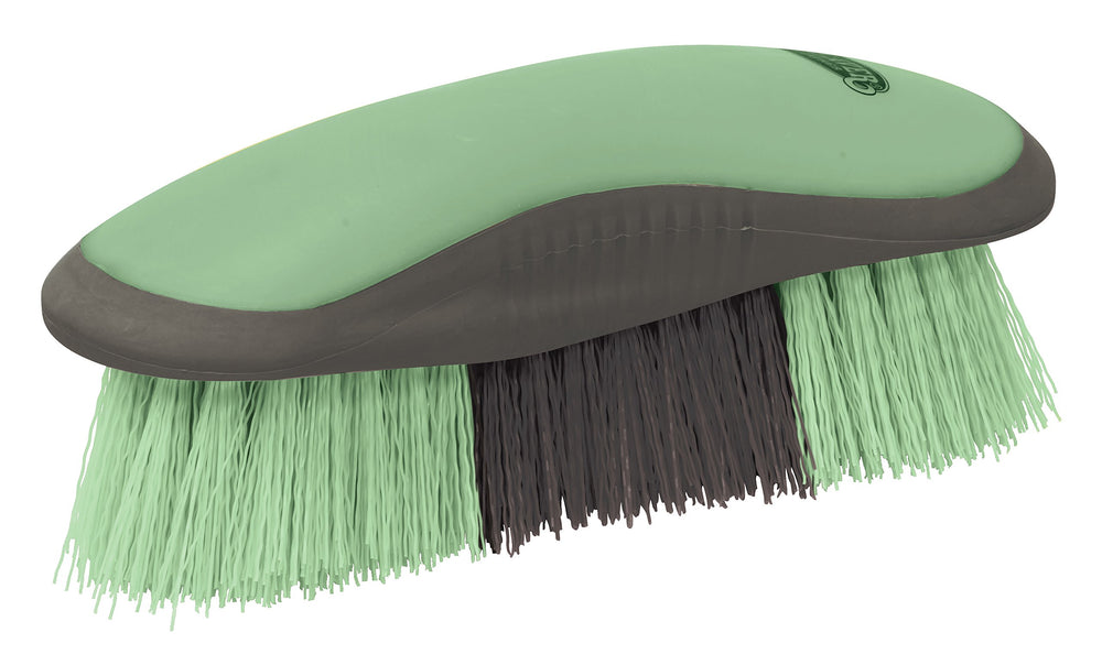 Brosse Dandy Weaver Leather – menthe et gris, pour éliminer rapidement saleté et sueur.