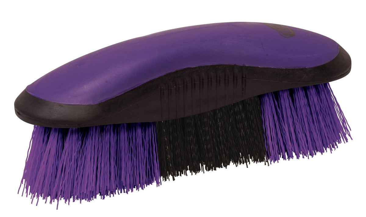 Weaver Leather brosse Dandy pourpre et noire, prise en main confortable pour un brossage corporel efficace