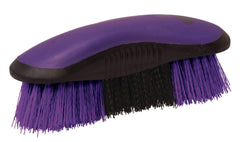 Weaver Leather brosse Dandy pourpre et noire, prise en main confortable pour un brossage corporel efficace