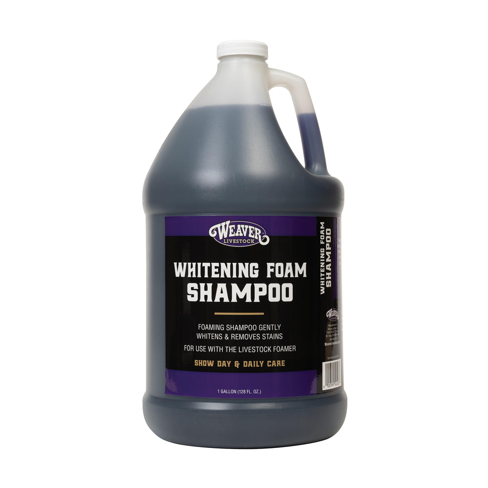 Shampooing Weaver Leather mousse lavande prêt à nettoyer le pelage.