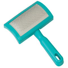 Brosse auto-nettoyante Weaver Livestock bleu-vert démêlant le poil des pattes des ovins et augmentant le volume