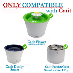 WECATION Catit Flower fontaine top inox, entretien facilité et eau stable.