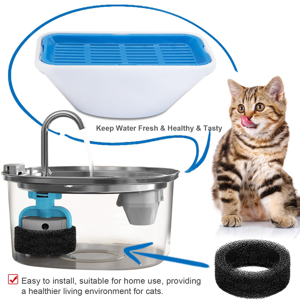Éponge pré-filtration WECATION pour fontaine, capte poils et débris