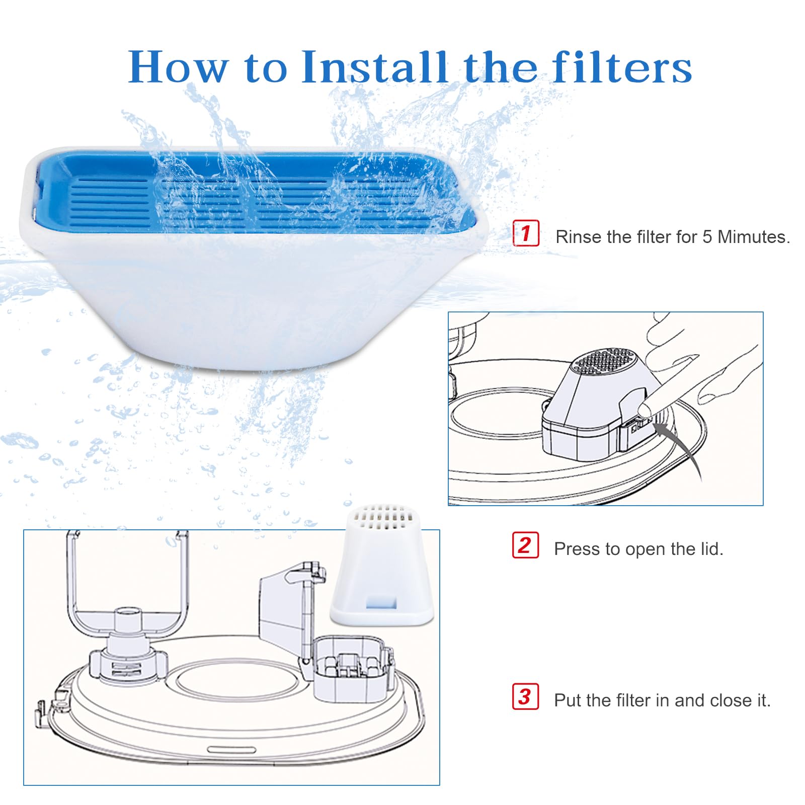 Filtration multi-couches WECATION avec coton, charbon et résine pour eau nette