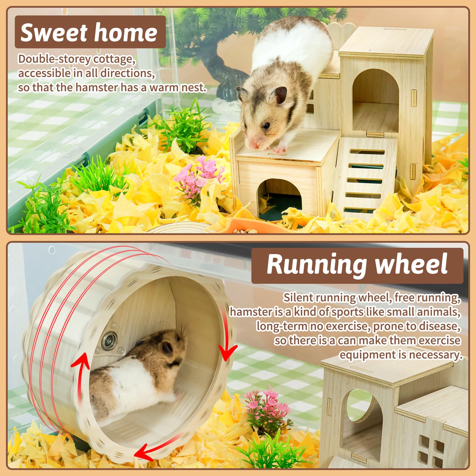 Habitat château Wedoelsim hamster offre vue panoramique et surveillance facile