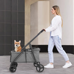 Poussette Wedyvko pour chien à 4 roues adaptée à tout terrain