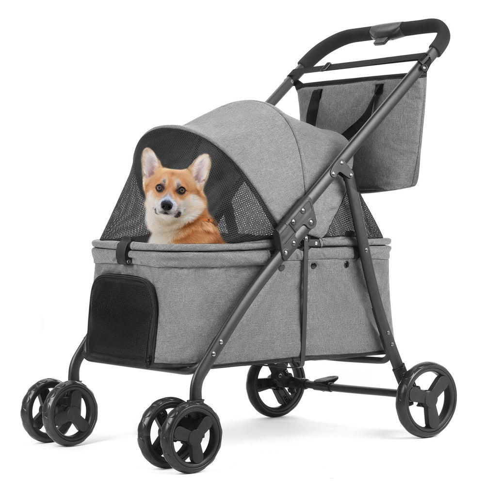 Poussette Wedyvko pour chien avec cabine spacieuse pour balades confortables