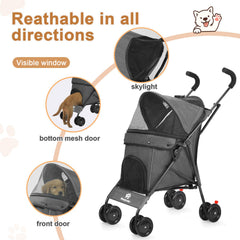 Poussette Wedyvko pour chien — roues fluides pour balades en ville.