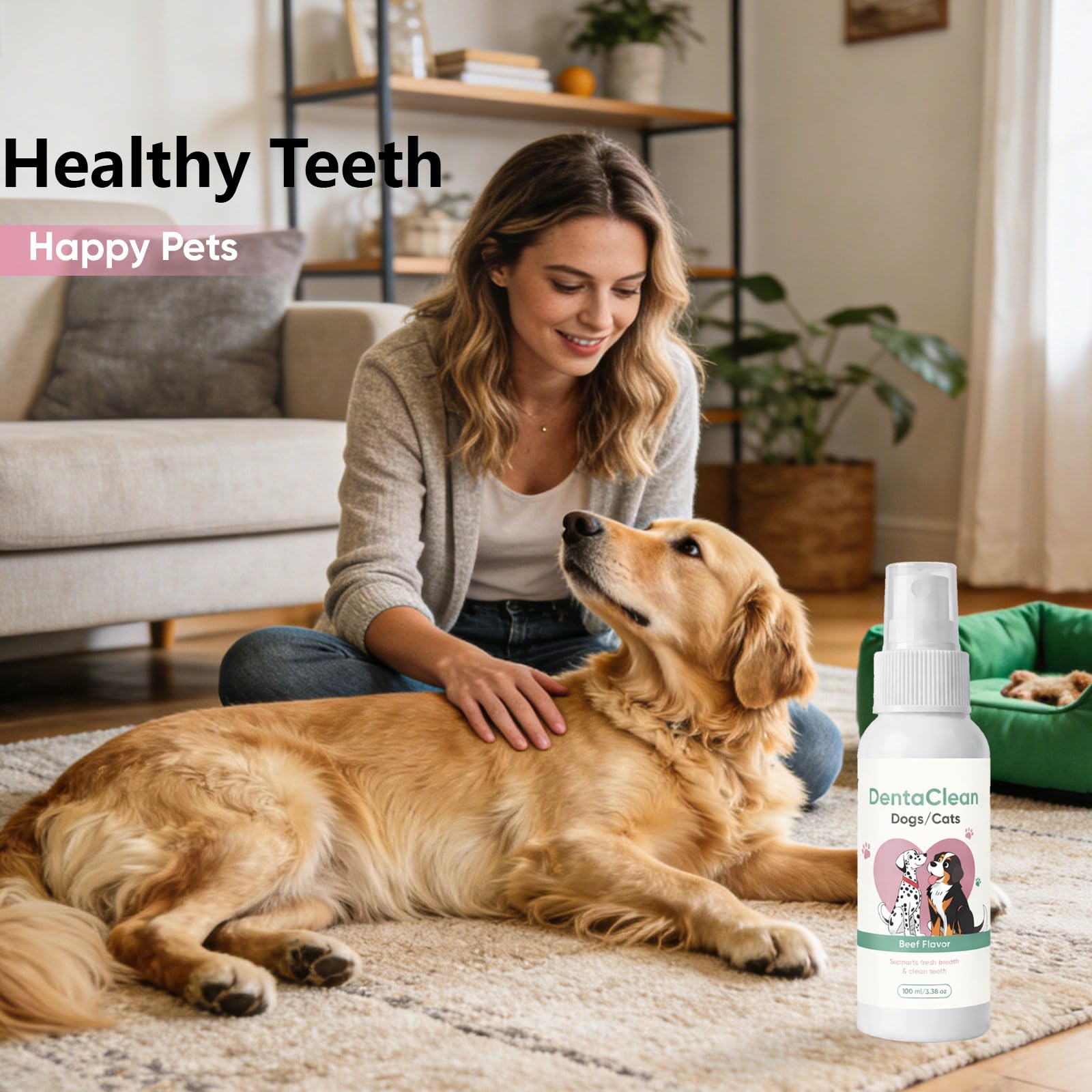 Weershun Dentaclean Spray convient aux animaux adultes et jeunes.