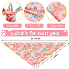 Bandana Weewooday pour chat fleurs, style estival et coloré pour félin.