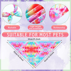 Bandana Weewooday motif marbré, taille adaptée et maintien souple pour chiens.