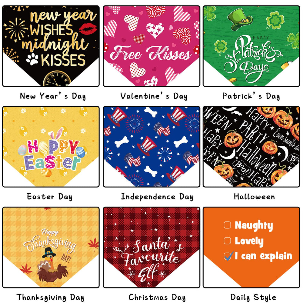 Weewooday bandana chien Nouvel An, ajout chic pour célébrations et balades.