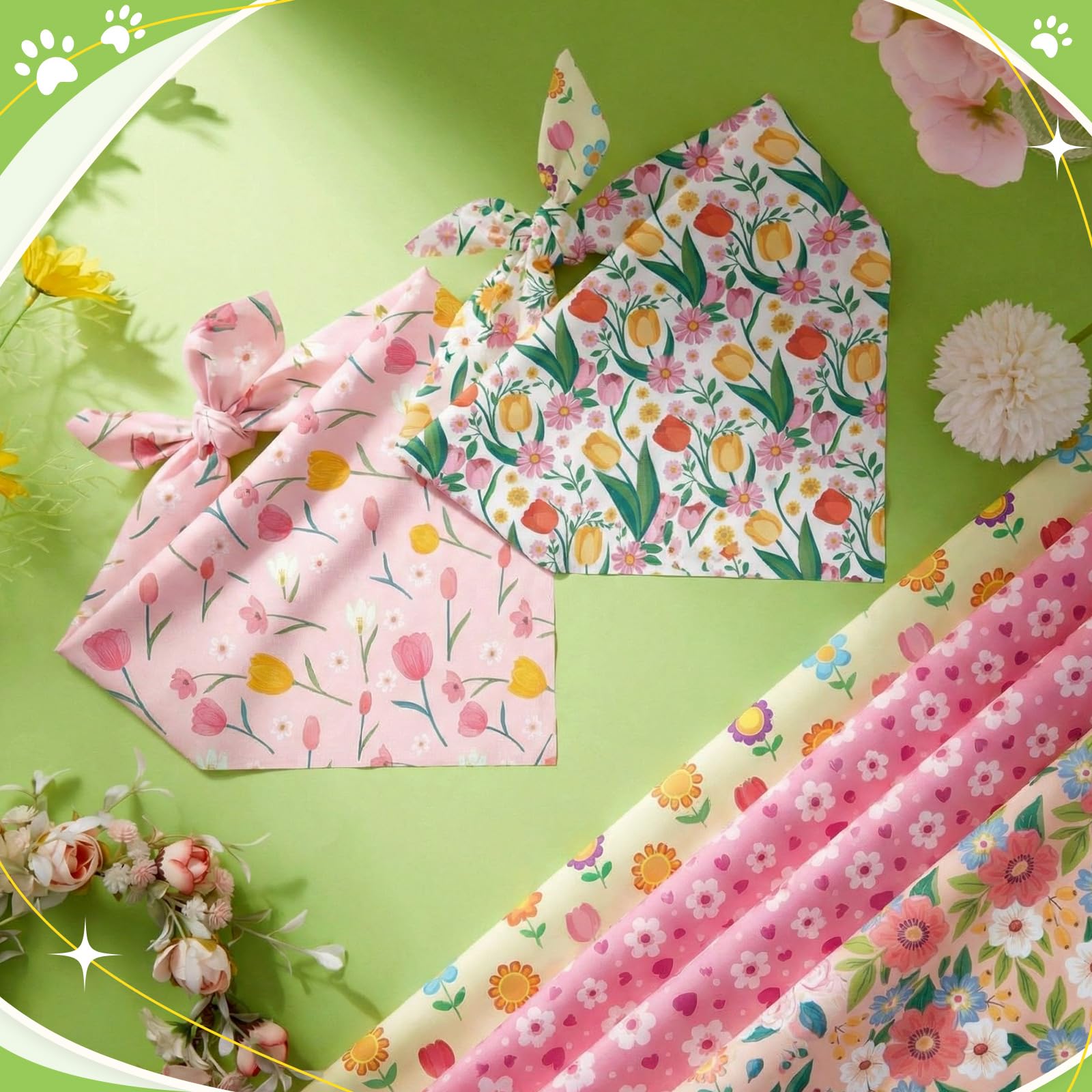 Bandana Weewooday couleur multicolore, ajustable pour tous les tours de cou.