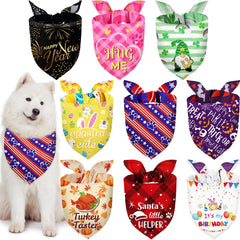 Weewooday bandanas chien ensemble fêtes, look festif prêt pour les sorties.