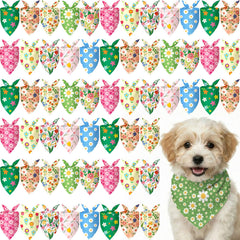 Bandana Weewooday pour chien avec marguerite, idéal pour promenade printanière.