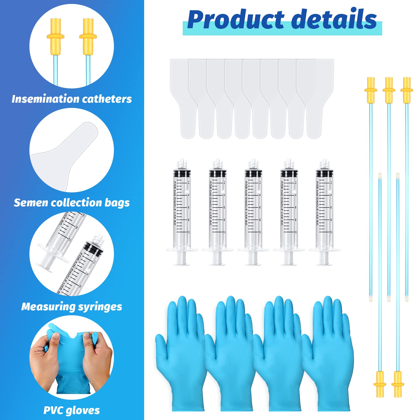 Weewooday cathete insemination PVC – pointe lisse pour sécurité animale