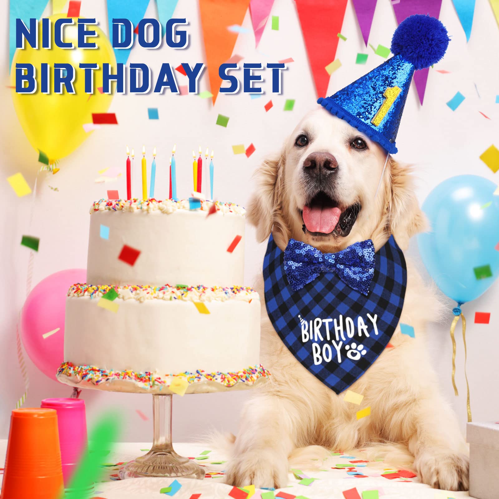 Weewooday chapeau anniversaire chien, confort et ajustement
