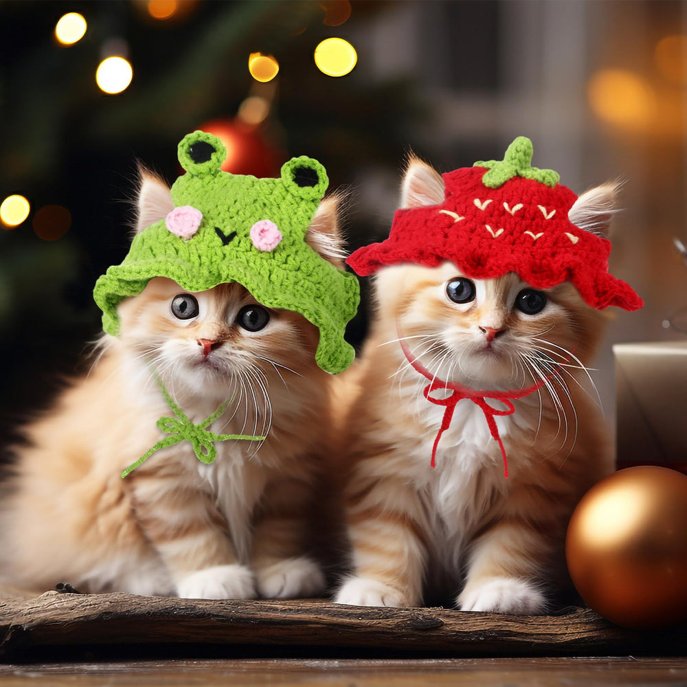 Weewooday chapeau fruits pour chat ou chien, idéal comme accessoire de fête.