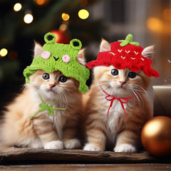 Weewooday chapeau fruits pour chat ou chien, idéal comme accessoire de fête.