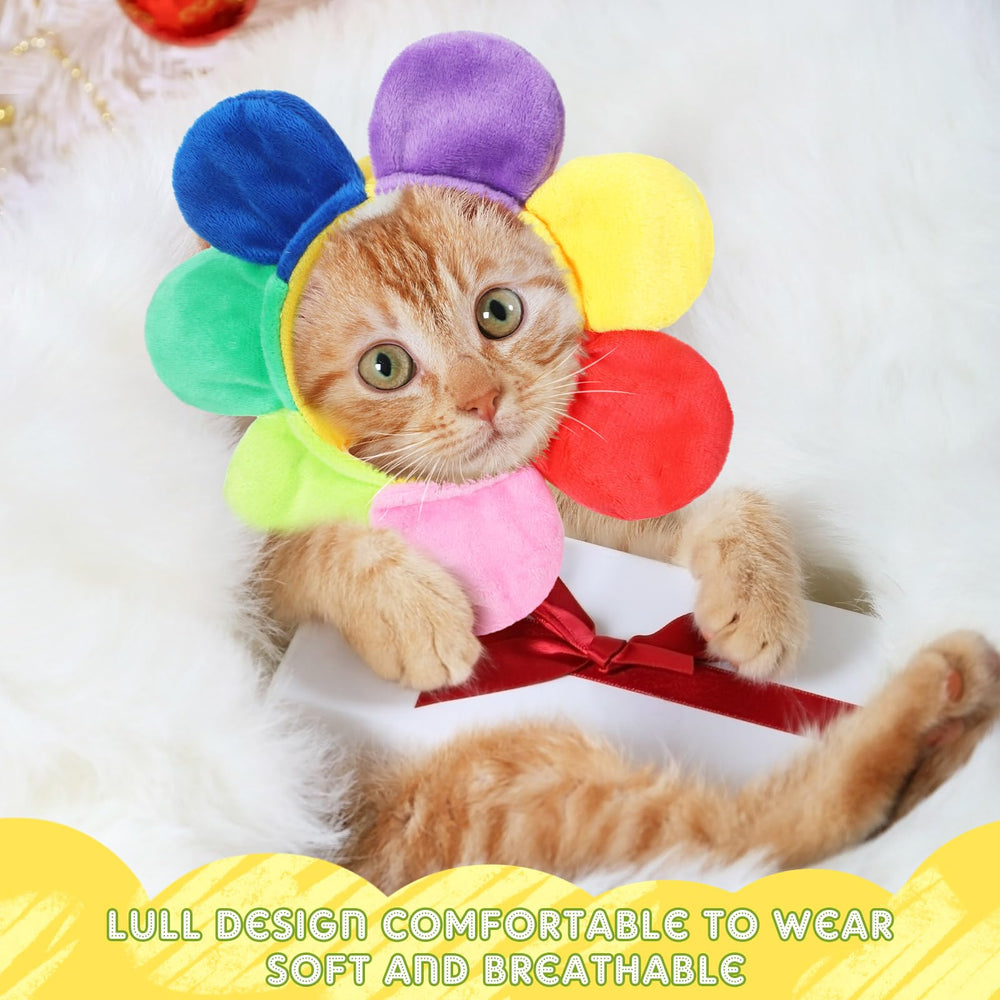 Weewooday chapeau tournesol pour animal, joli accessoire pour photos en extérieur.