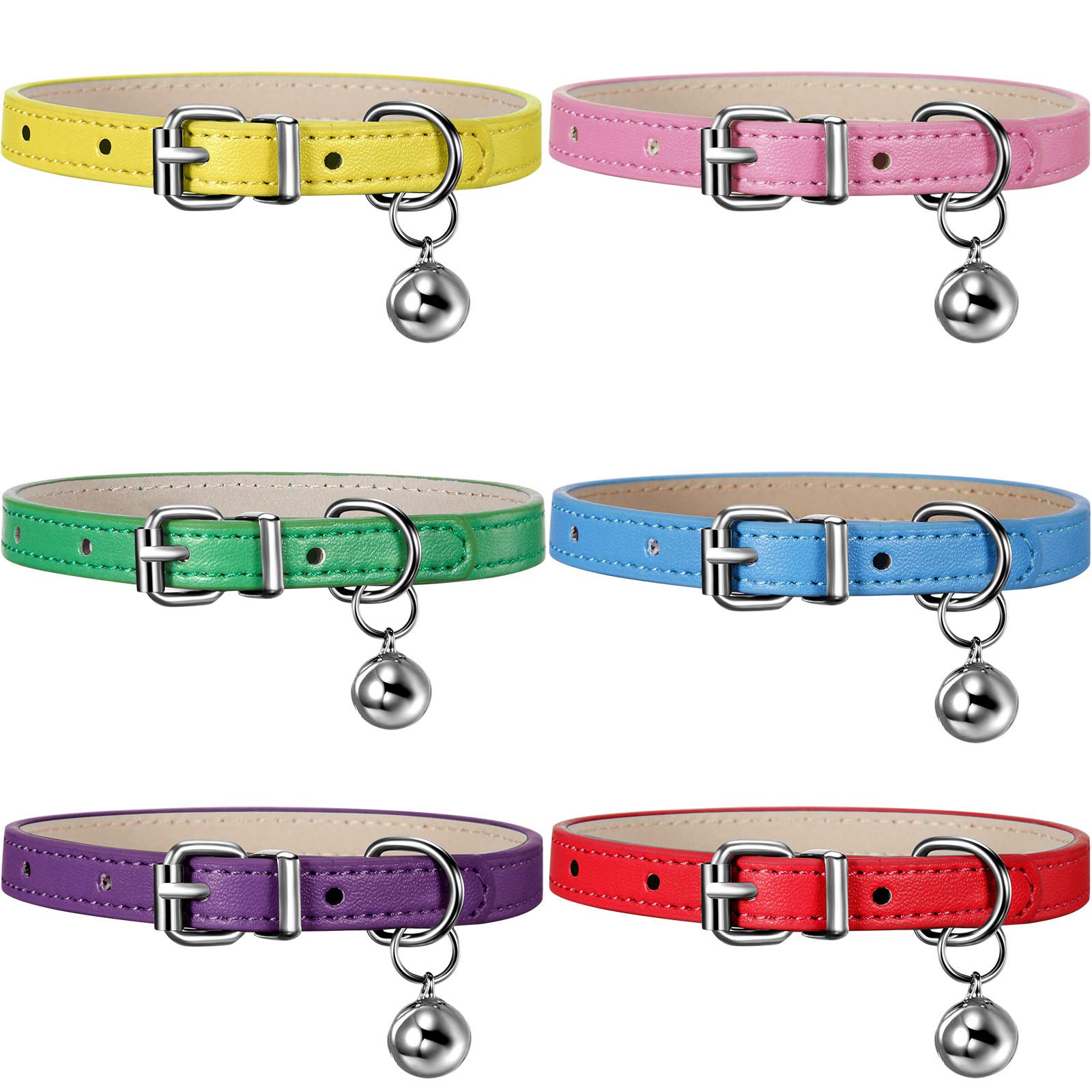 Weewooday collier chat cuir rose, confort durable et couleur tendance pour chats.
