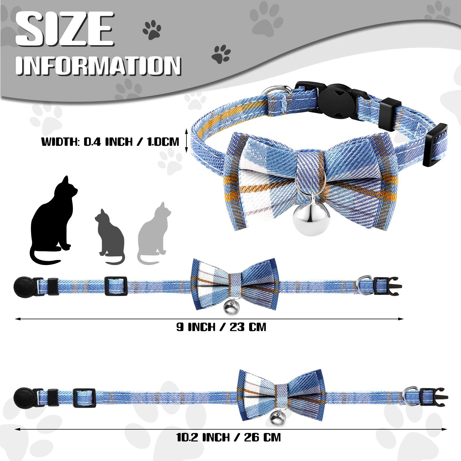 Collier Weewooday pour mini-animaux plaid doux et durable.