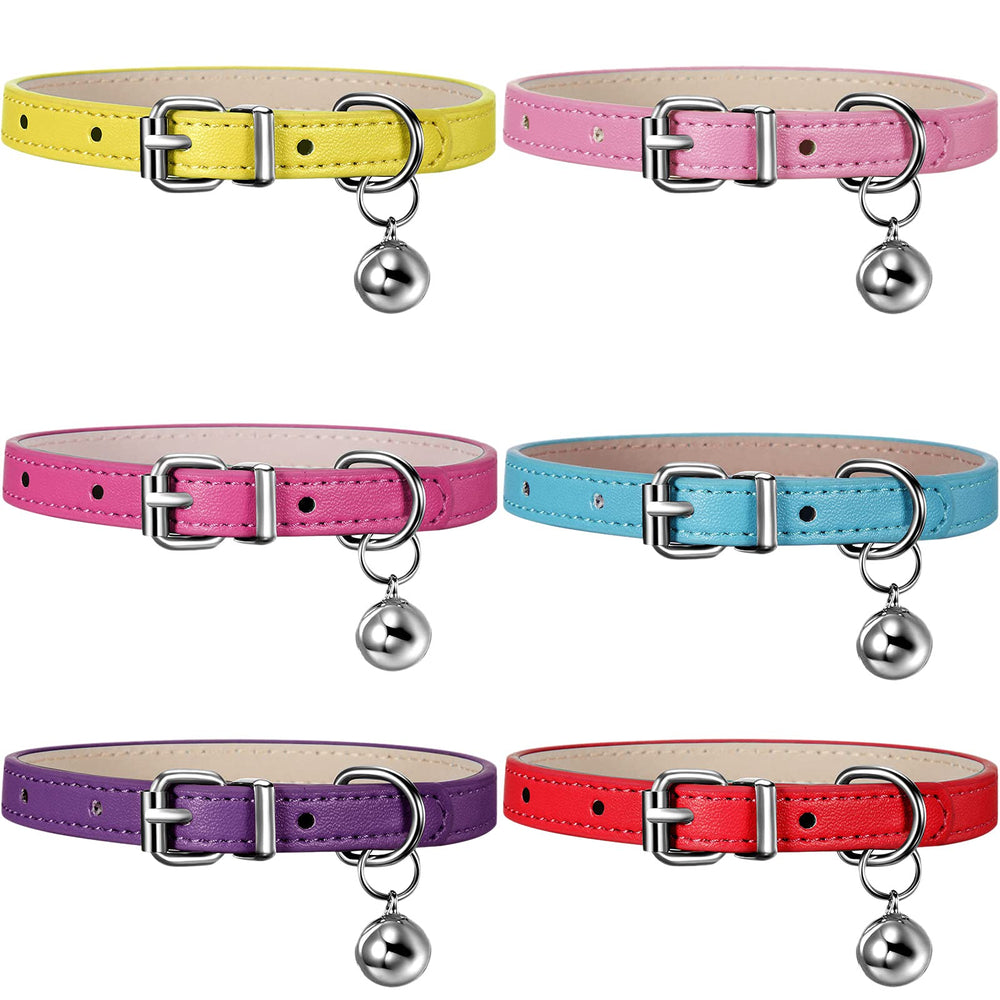 Collier Weewooday en cuir, 6 couleurs pour chat; pratique et coloré.