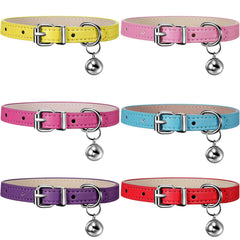 Collier Weewooday en cuir, 6 couleurs pour chat; pratique et coloré.
