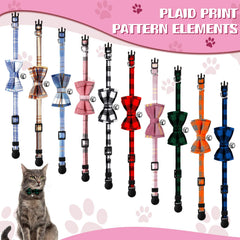 Weewooday collier chat noeud papillon plaid, adorable et ajustable.